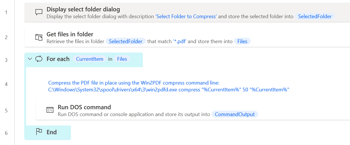 power-automate-desktop-compress-pdf-folder-flow