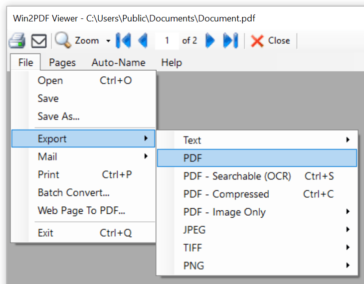 Win2PDF Desktop - Export XPS to PDF